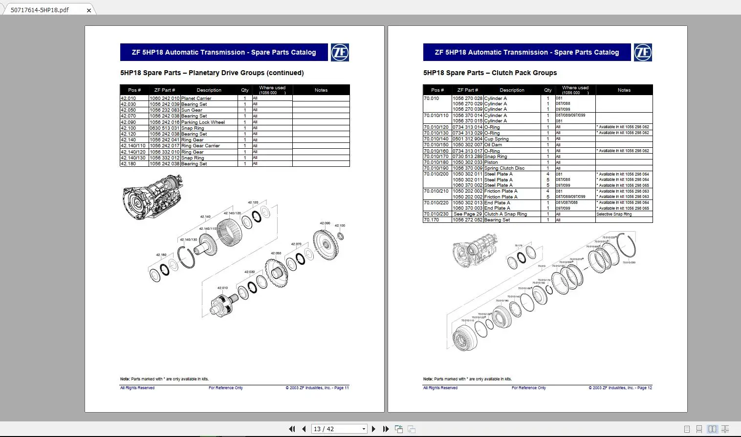 For ZF Transmissions All Models Full Set Manuals 2020 DVD