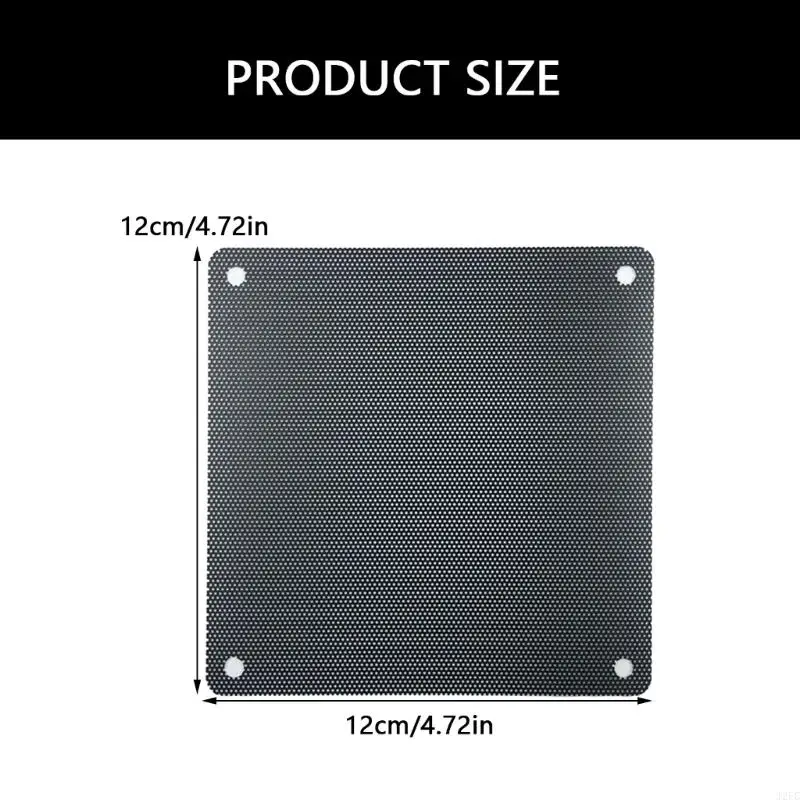 J2FC 12x12cm PVC Dust Filter Screen for Computer Case Fan Effective Airflows and Easy Maintenance
