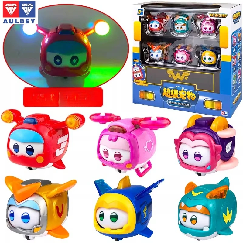 

In Stock AULDEY‌ Genuine Super Wing Pet Face Change Mini Base Deformation Glowing Set Mobile Phone Model Collection HolidayGifts