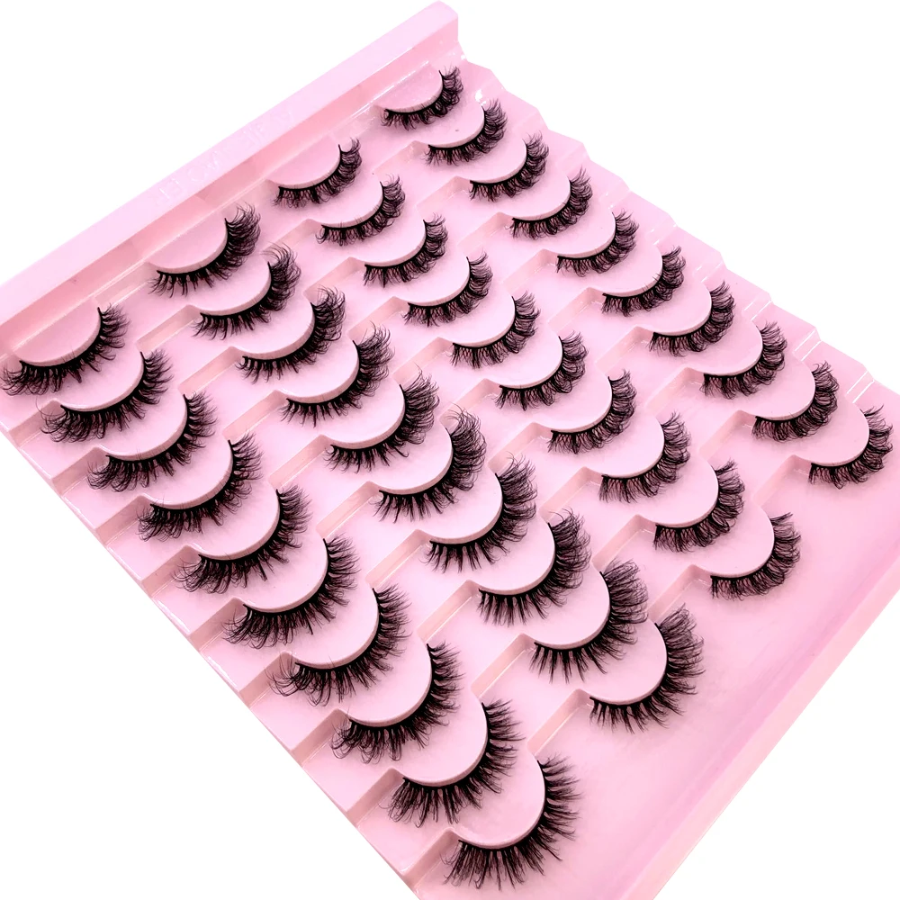 Neu: 20 Paar Natürliche Dicke Künstliche Wimpern, Lange 6D Nerz-Wimpern für Make-up und Wimpernverlängerung – Detail 28