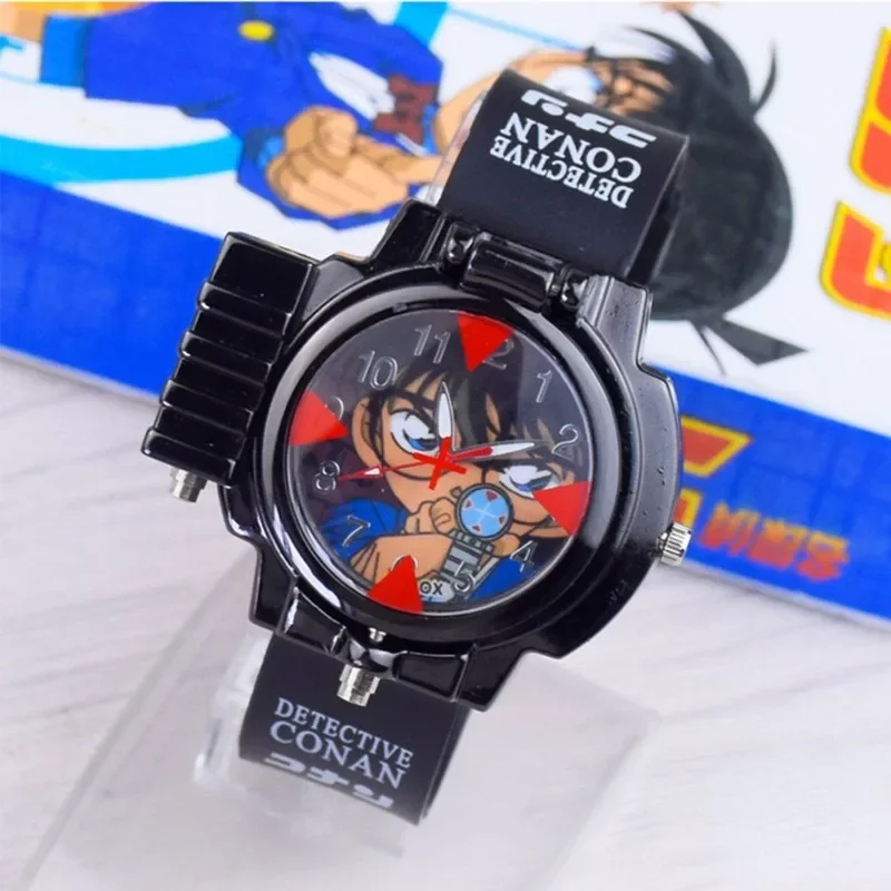 Detective Conan Anime Peripheral Cartoon Watches for Boys and Girls Students Watches Creative Accessories Children\'s Toys Gifts