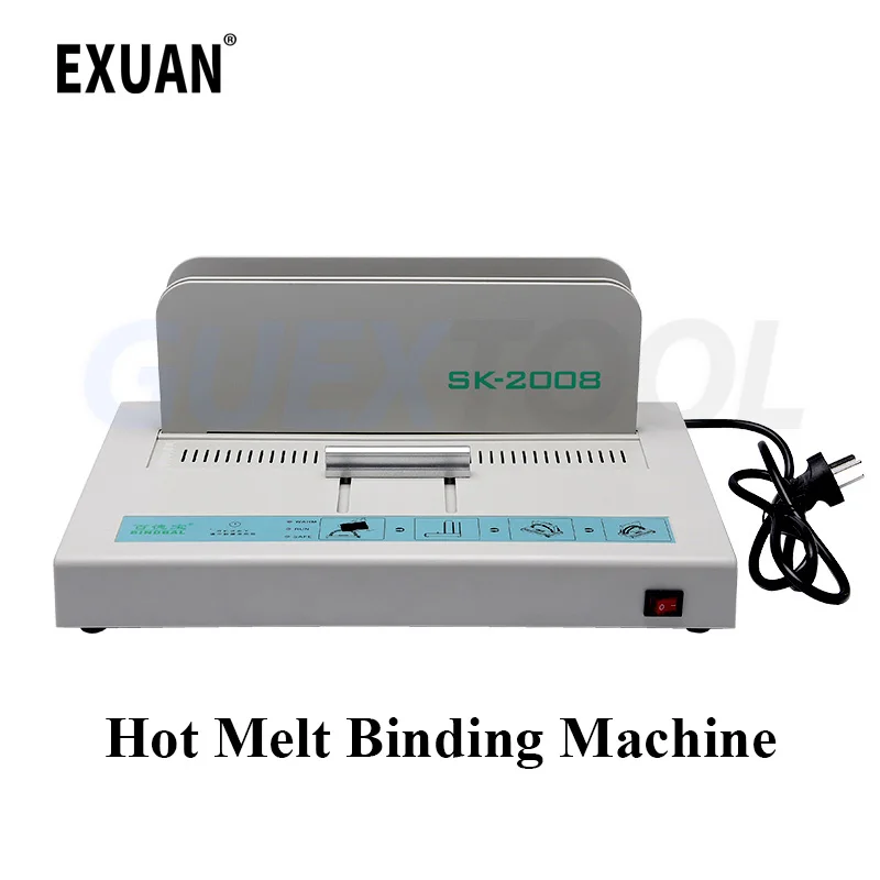 Hot Melt Binding Machine Small Glue Binding Machine Hose Rubber Strip Automatic Office Voucher Contract Manual Universal Machine