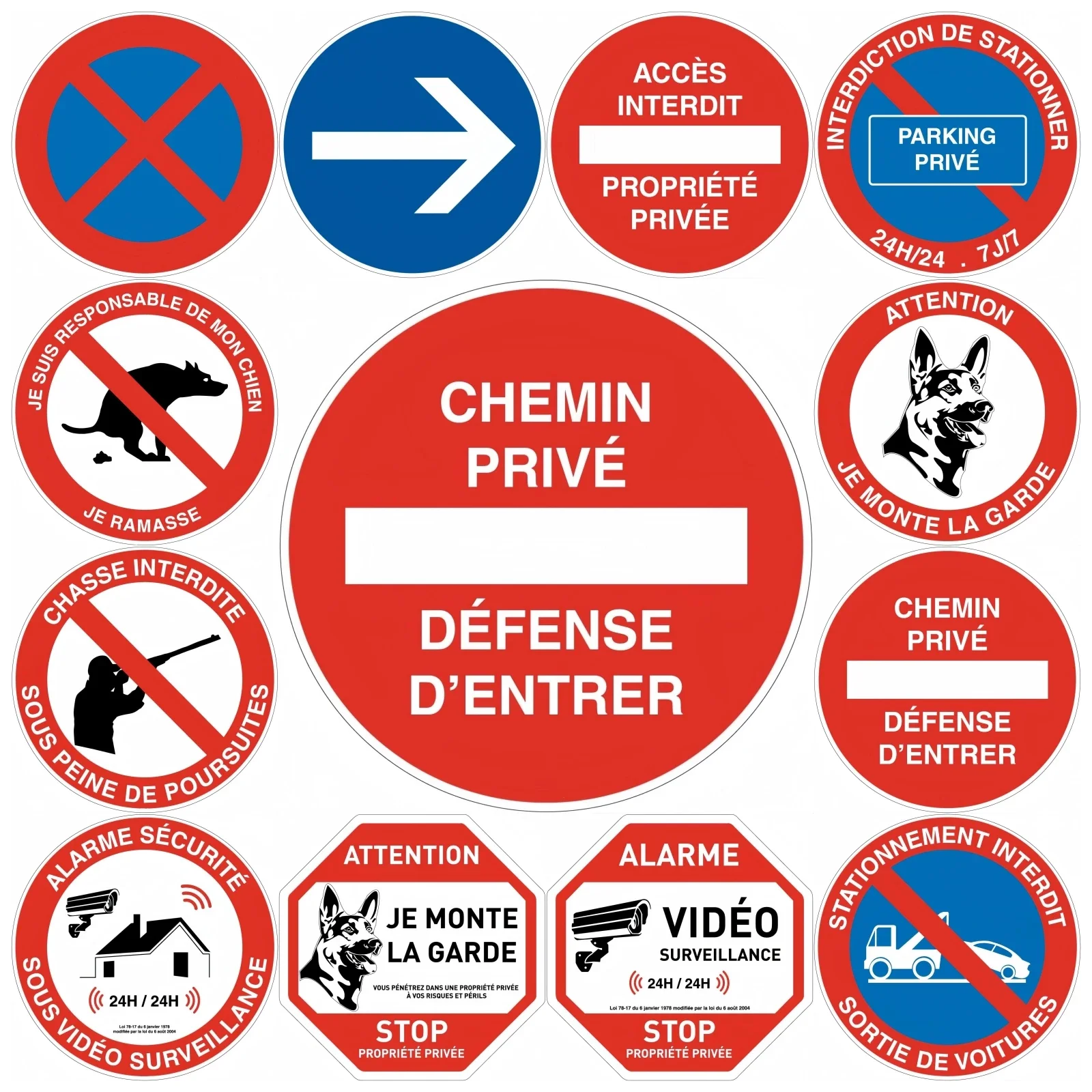 Kein Schild, Straßen-Metallschild, Video-Alarm, verbesserter Zugang, privater Eigentum, Achtungshund, kein Eingabe, kein Parken, Drehen, Warnblech Si