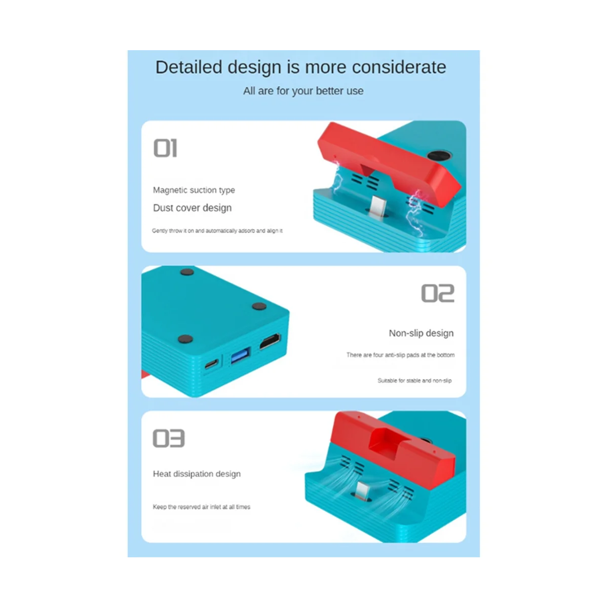 A57G-dla przełącznika magnetyczna stacja odlewnicza Nintendo Ns Oled Host kompatybilna z HDMI odlew 3-portowa przenośna podstawa ładująca, A