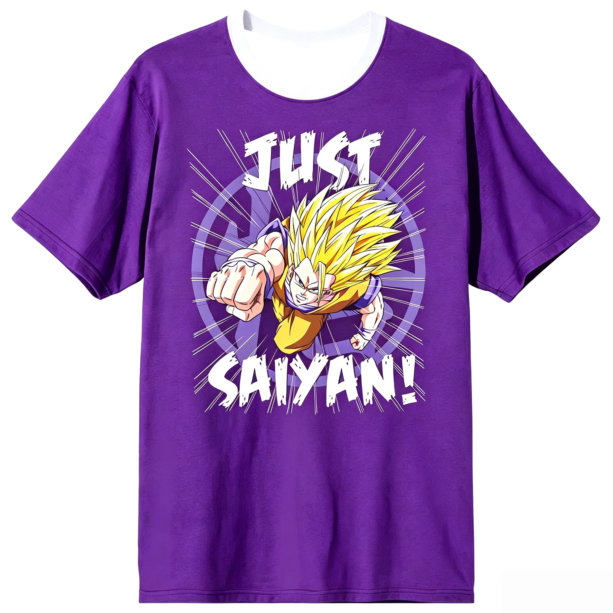 Dragon Ball Goku Just Saiyan Grafik-T-Shirt, 3D-Druck, lässiges, schnelltrocknendes T-Shirt für Männer, Frauen, Fans, passende Familienkleidung