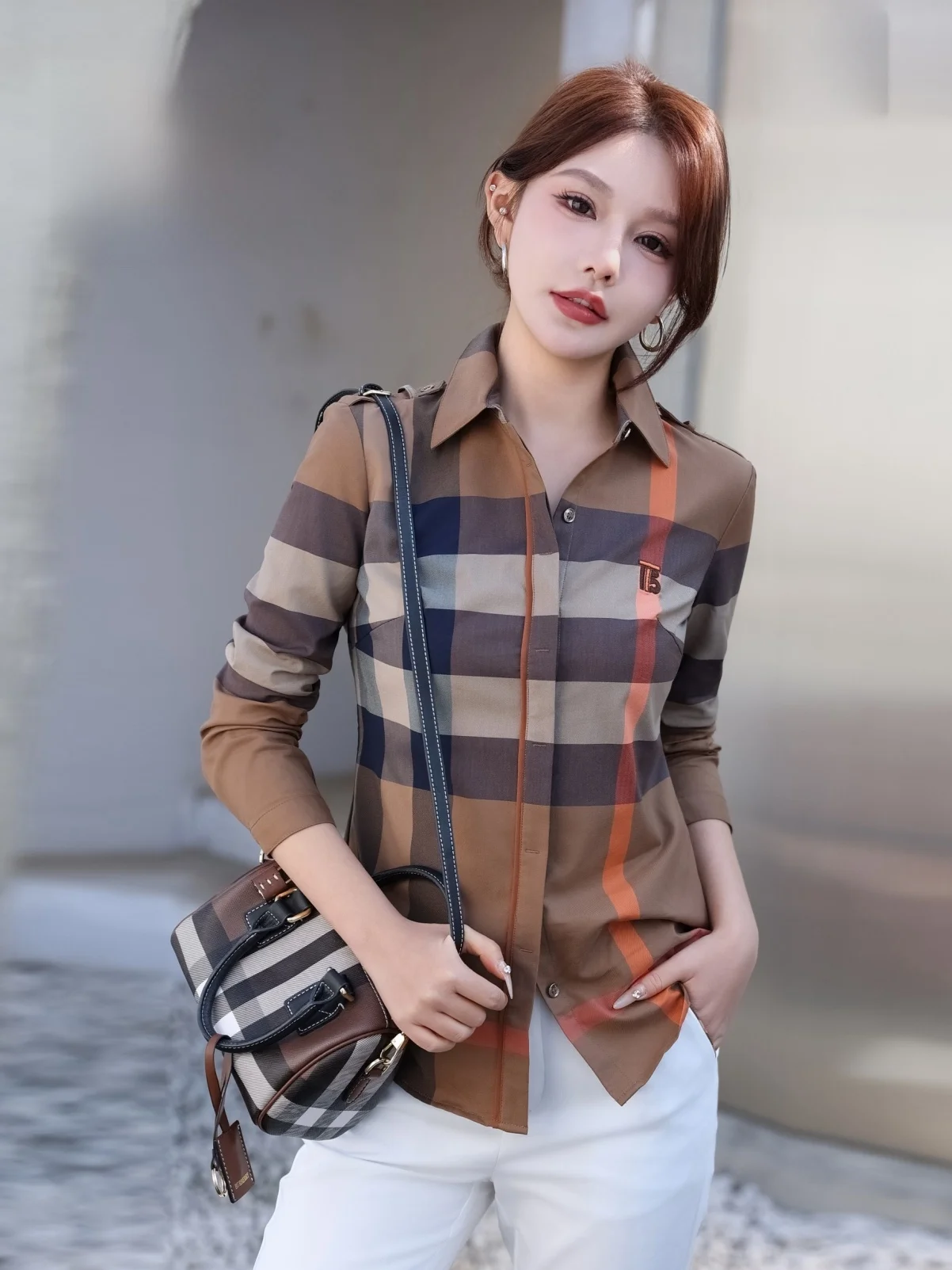 

Повседневная женская рубашка в полоску с длинным рукавом, приталенная, в британском стиле, весна-осень, новая модная коллекция, дышащая, из смесового хлопка