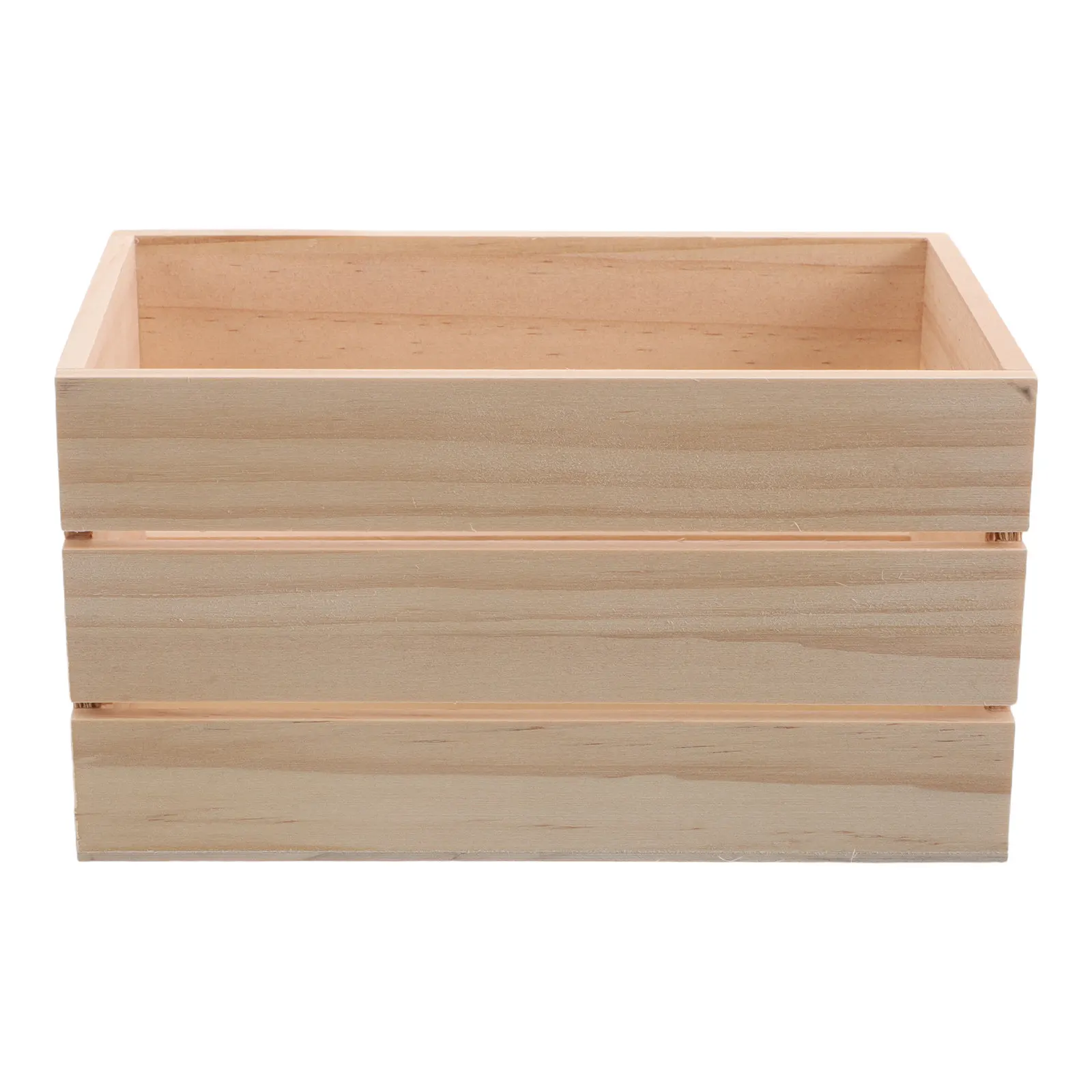 Solid Wood Storage Box 12.5x9cm Minimalist Desktop Decorative Crate Space Saving Desk Organizer for Home Office Shelf Decorative