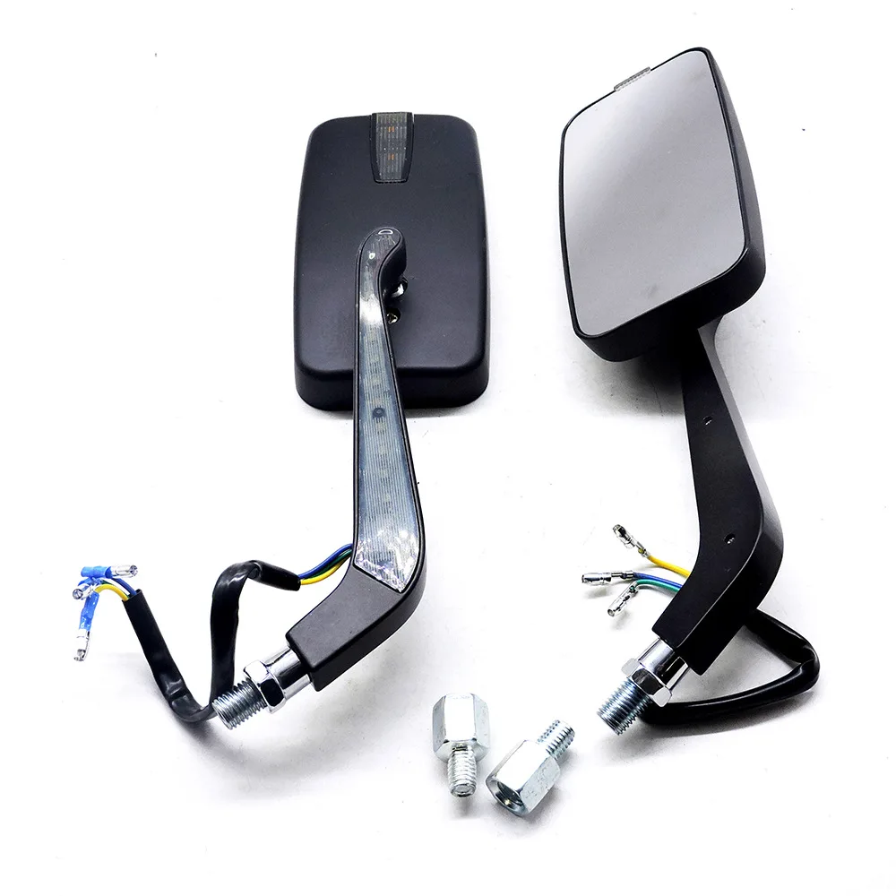 

Pair Motorcycle 10mm 8mm Square Rear View Side Mirrors Fit for Honda Kawasaki Suzuki UTV ATV Universal