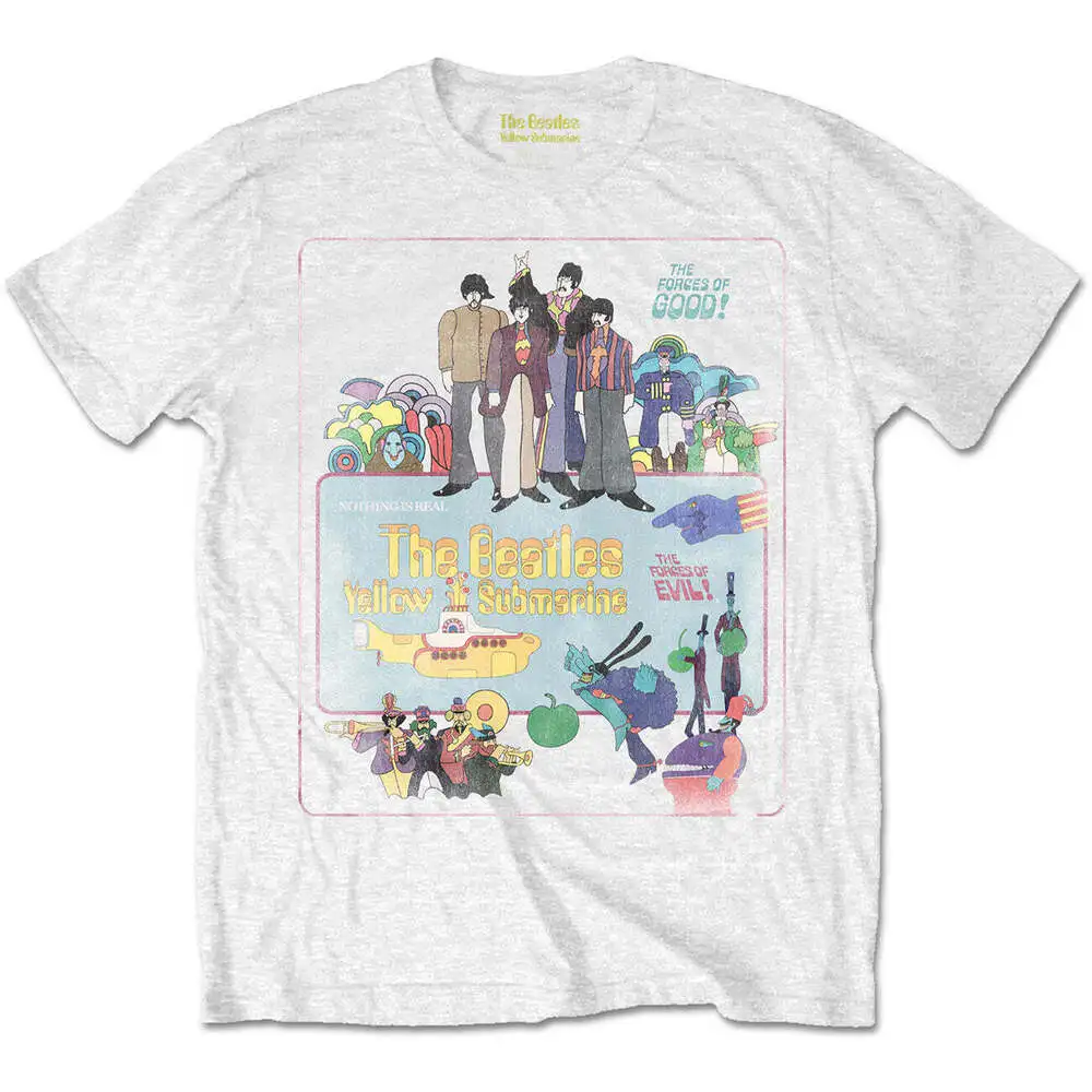 The  Unisex T-Shirt: Yellow Submarine Vintage Movie Poster OFFICIAL NEW  High Quality 100%Cotton Short Sleeve