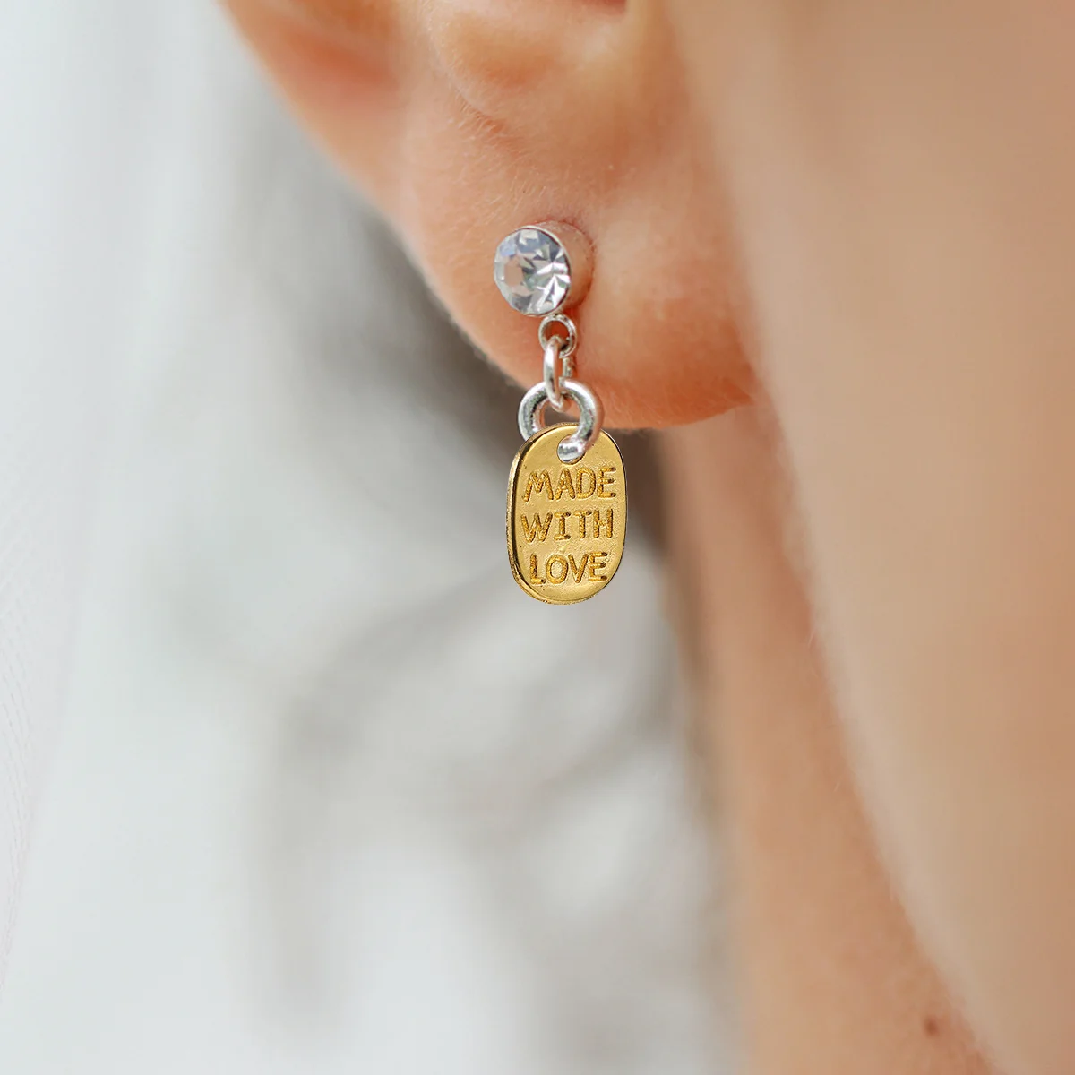 

360Pcs Made with Love Alloy Pendant Charms Engraved DIY Jewelry Accessories for Earrings Bracelets Made with