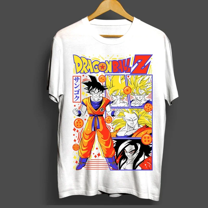 Summer Men's Dragon Ball Z Trunks Collage Print T-Shirt Cotton Anime Tee Trunks Super Saiyan & Kid Form Casual Streetwear Top - view 2