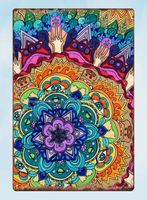 Microcosm Mandala trippy Psychedelic Rainbow metal tin sign office wall art