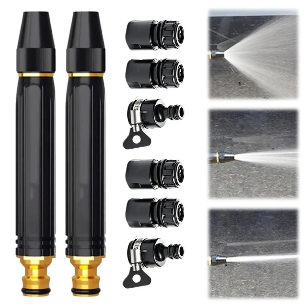 High Pressure Washing Water Gun Adjustable Nipple Type Portable Direct Spray Car Wash Nozzle Home Garden Shower Water Gun Tools