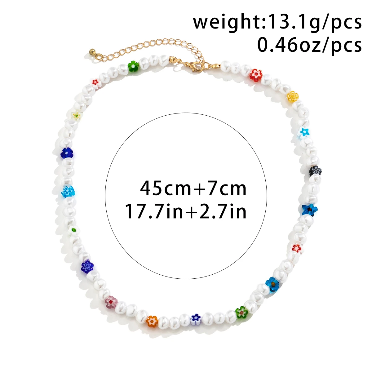 Boho Colorful Beads Imitation Pearl Short Choker Necklaces for Men Trendy Beaded Chains on Neck 2023 Fashion Jewelry Accessories