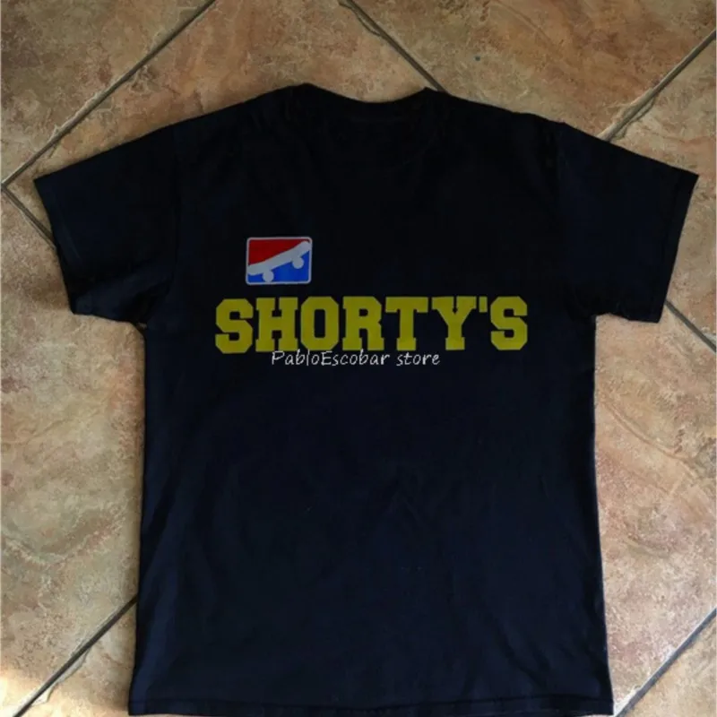 SHORTYS-SKATEBOARD Vintage T Shirt para Homens, 90s Marca Skate, T