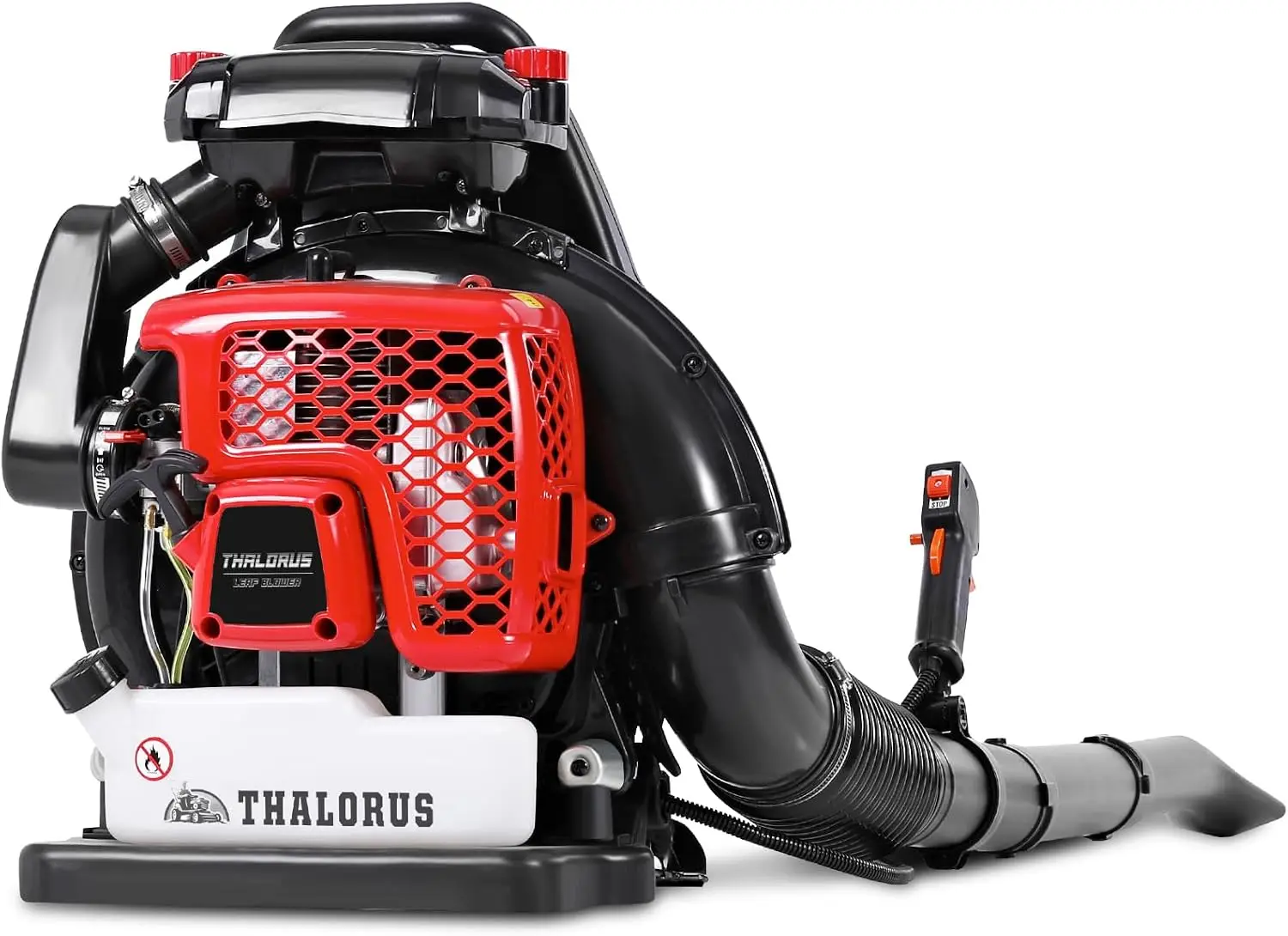 63CC Gas Backpack Leaf Blower, 665 CFM, 205 MPH, Cruise Control | 6,800 RPM Engines, 2-Stage Air Filter, Large Adjustable Padded