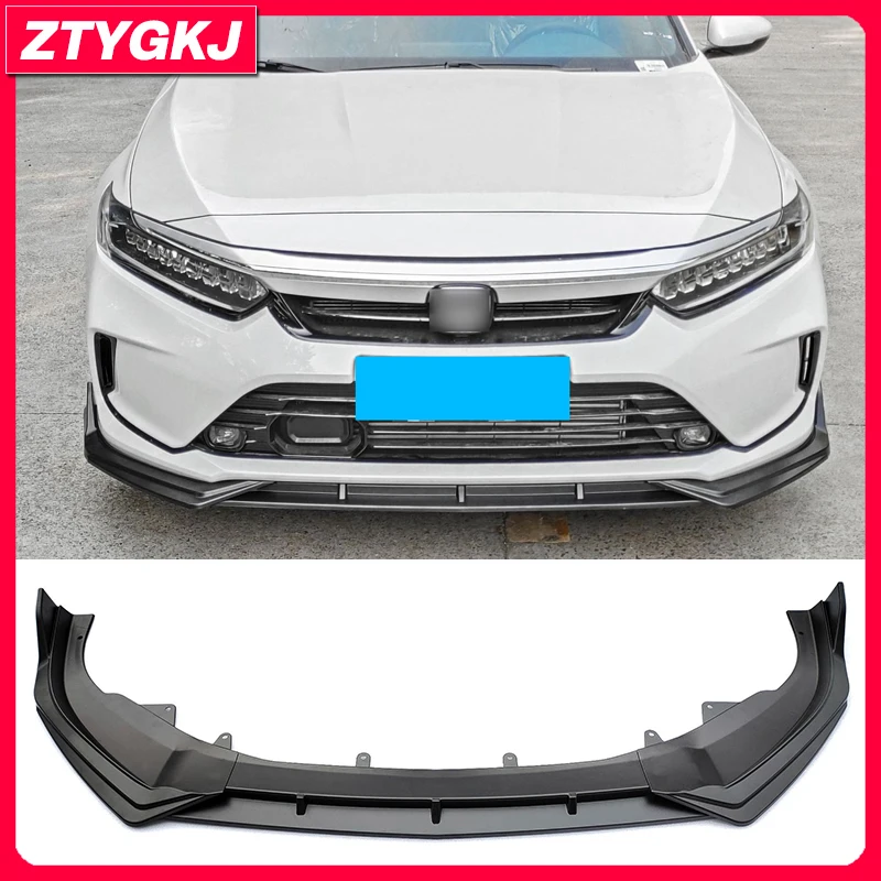 3D Style 3 PCS ABS Material Front Bumper Lip Spoiler Splitters For Honda Inspire Tuning 2022