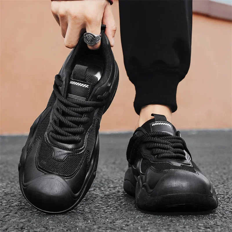 Zapatillas de deporte informales de malla para hombre, zapatos deportivos transpirables para estudiantes, Calzado cómodo y suave con personalidad, cuatro estaciones