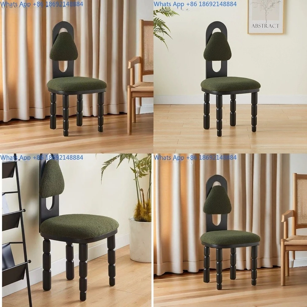

Mid Century Modern Solid Wood Dressing Chair Nordic Style Living Room Bedroom Simple Design Comfortable Seat