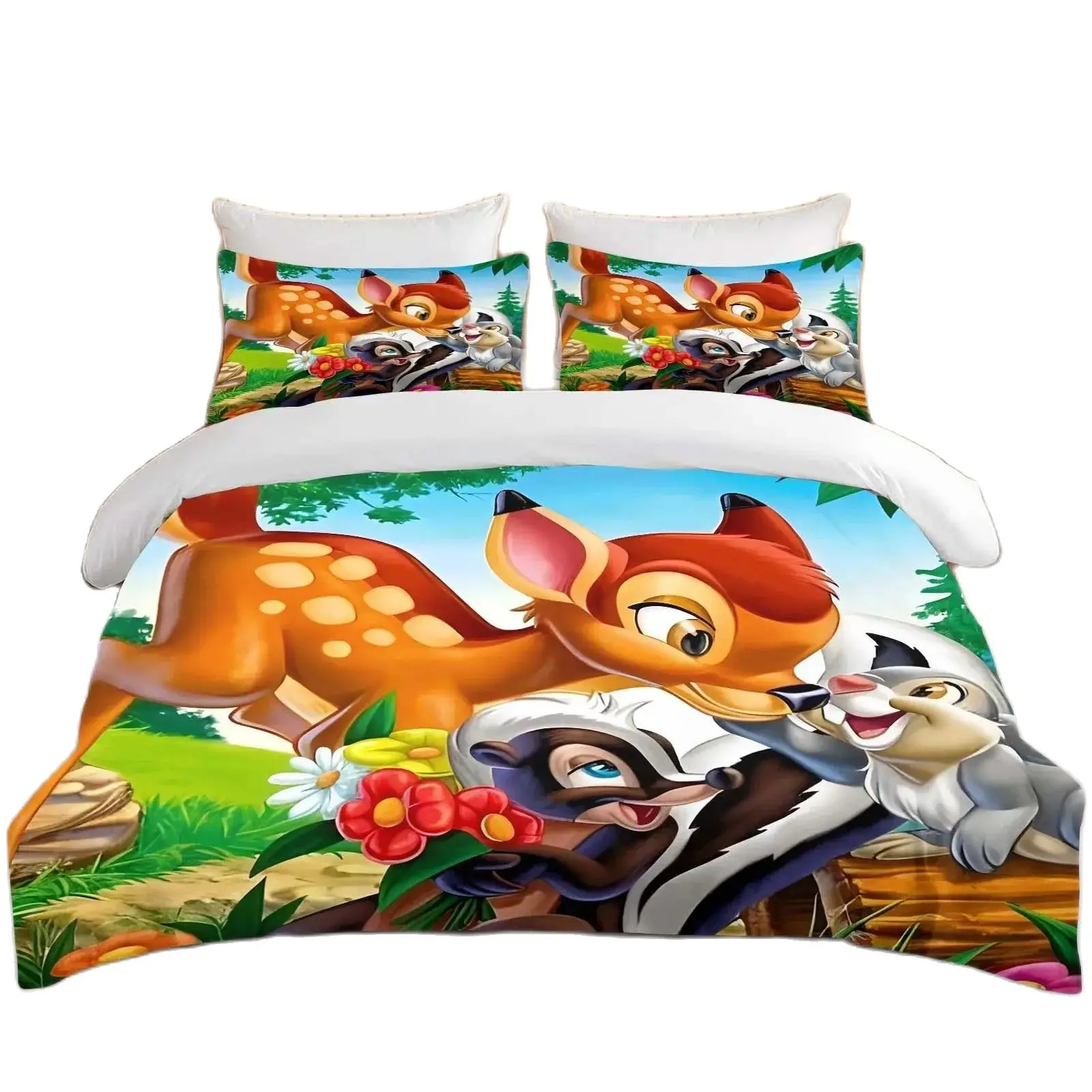 Disney Bambi Bedding Set 3D Printed Deer duvet cover for boys girls teenagers bedding set Children's Gifts