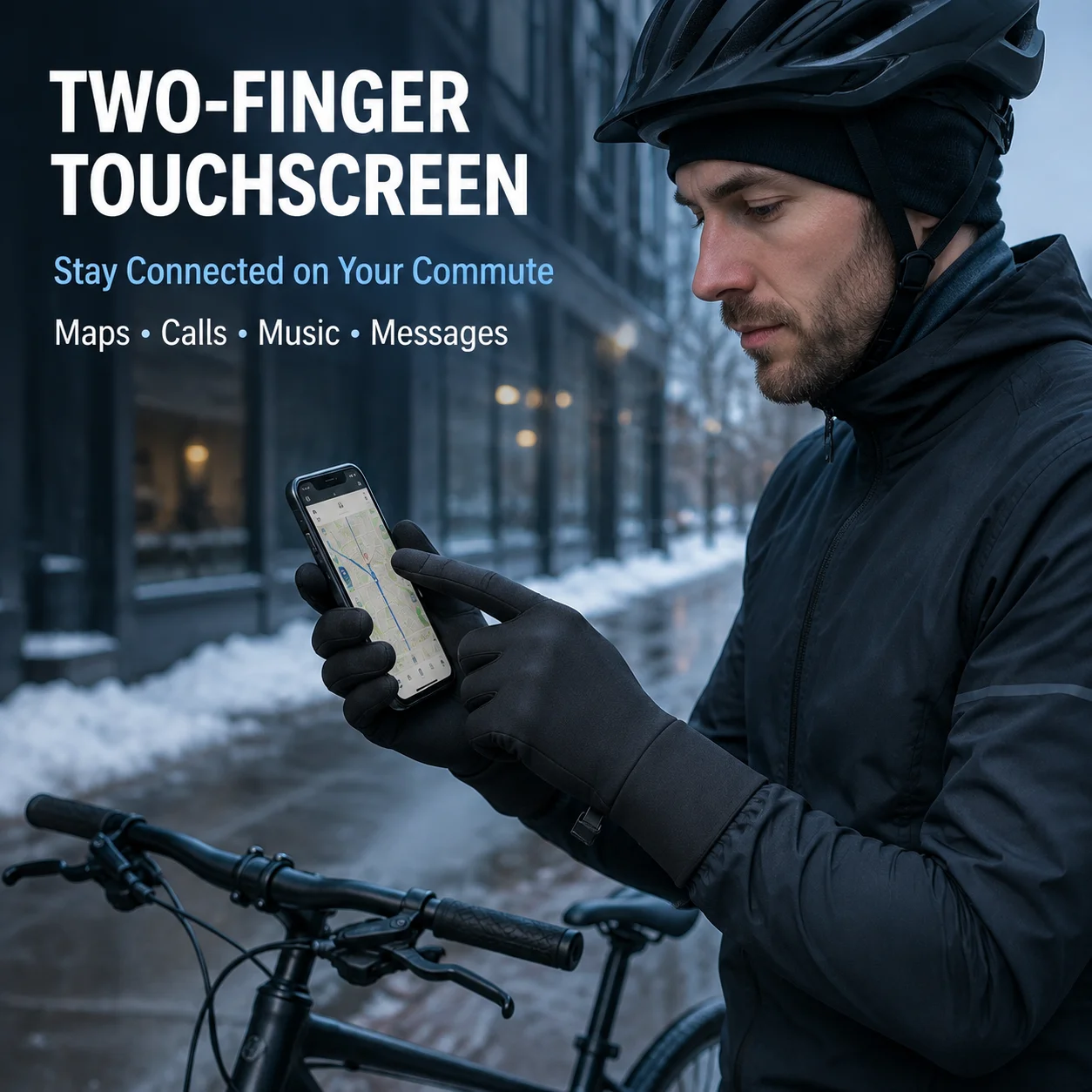 Winter Cycling Gloves Men Wome - Winter Cycling Commute ulasan dan harga