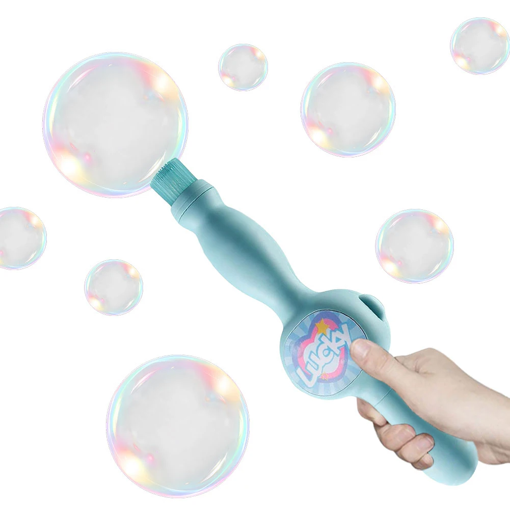 Elastic Smoke Bubble Machine Portable Bubble Maker Automatic Bubble Blower for Kids Ages 4-8