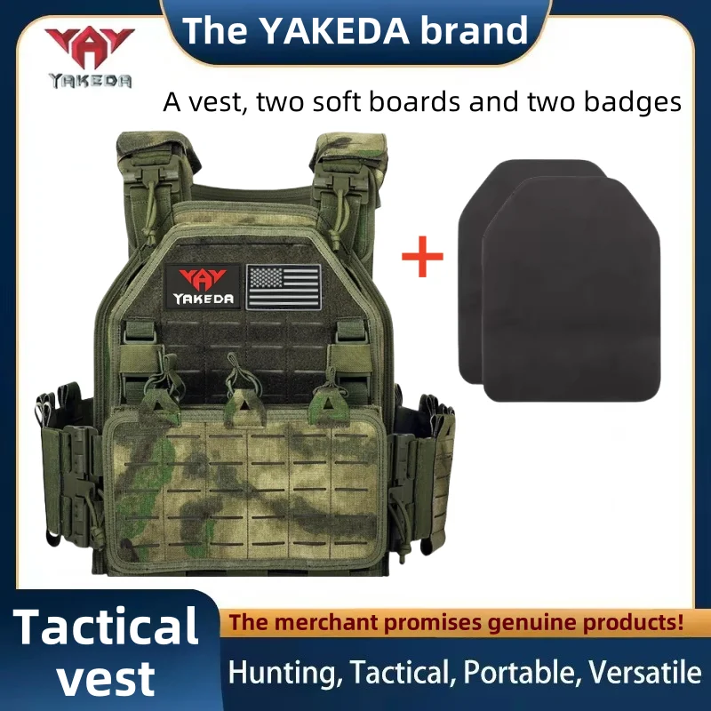 YAKEDA Taktische Weste 6094, schnell abnehmbare, leichte, lasergeschnittene Outdoor-Jagd-Weste mit schwarzen Ausrüstung und hoher Qualität 10