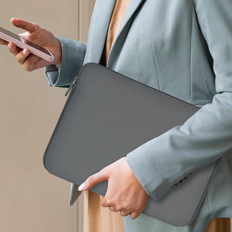 Grey Laptop Sleeve Case 11 12 13 14 15 16 inch For HP DELL Notebook bag Carrying Bag Macbook Air Pro 13.3 Protective Case