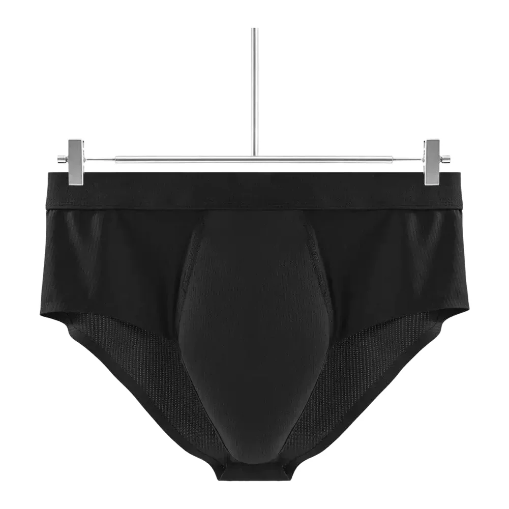 Men's Low-Waist U-Pouch Triangle Underwear Loose Panties Anti-collision Briefs Underpants Bikini Slip Homme Briefs