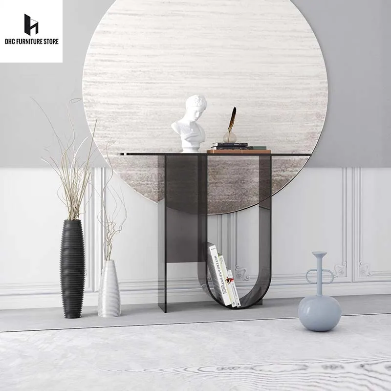 

Modern Creative Console Acrylic Console Table Storage Display Shelf Narrow Foyer Table for Hallway Entryway Living Room Entrance