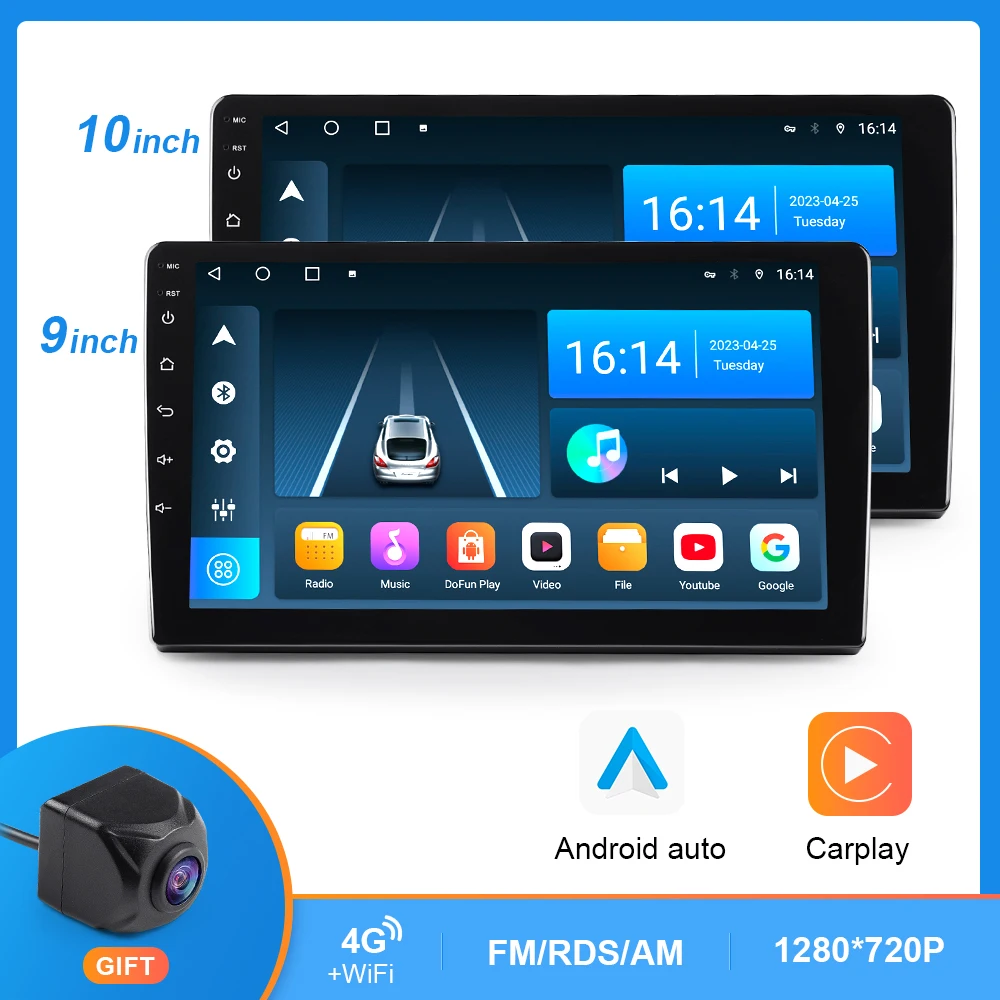 

9 10 Inch Android 10 Car Radio 32G 64G 128G Universal Multimedia Player Carplay Auto Autoradio Stereo For Hyundai Nissan Toyota