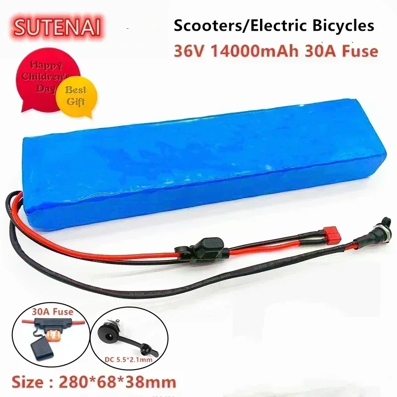 

NEW253 Ebike 36V 14Ah Battery E-bike Battery Pack 18650 Li-Ion Battery 500W High Power and Capacity 36V Fiido D2 D4s Motorcycle