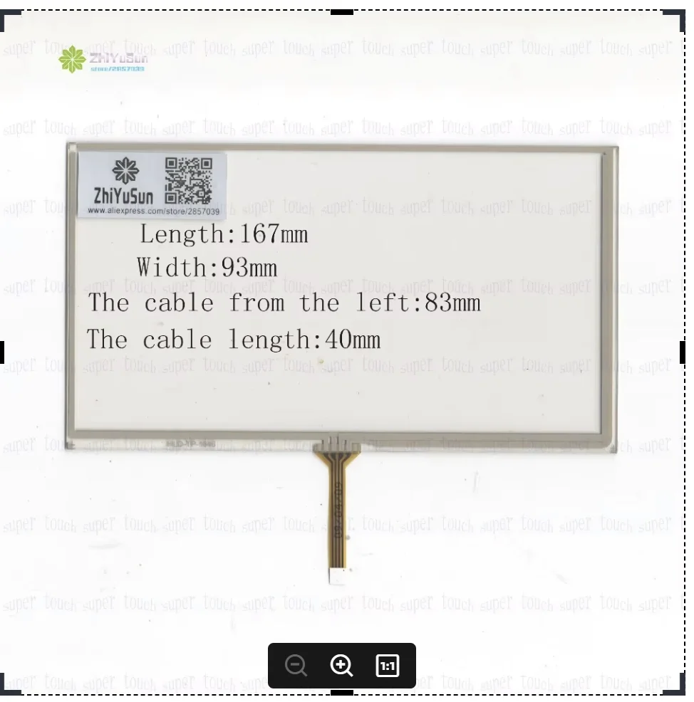

HLD-TP-1646 7-дюймовая (167x93 мм) 4-проводная резистивная сенсорная панель-дигитайзер 167*93. Совместима.