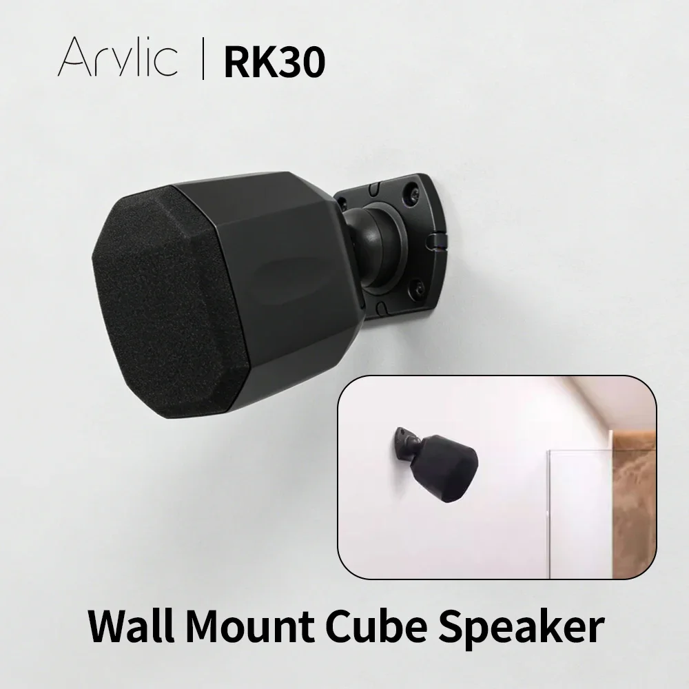 

Arylic RK30 Wall Mount Cube Speaker，Compact Hi-Fi Stereo Sound Solution for Home & Commercial Spaces
