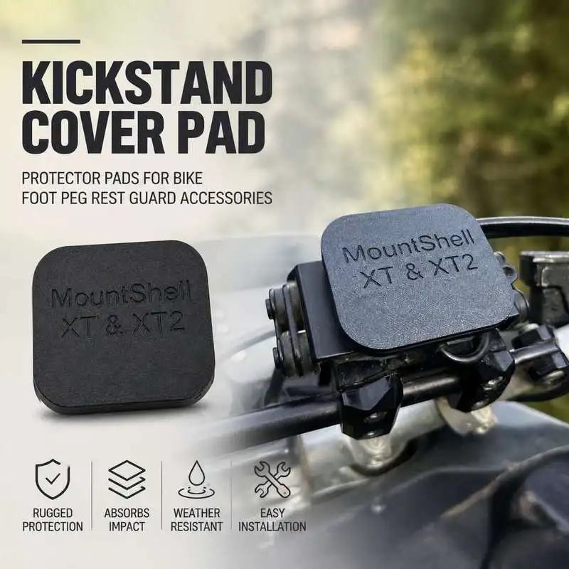 Motorcycle Kickstand Cover Protector Pad For Bike Foot Peg Rest Guard Accessories Protective Gear Equipment
