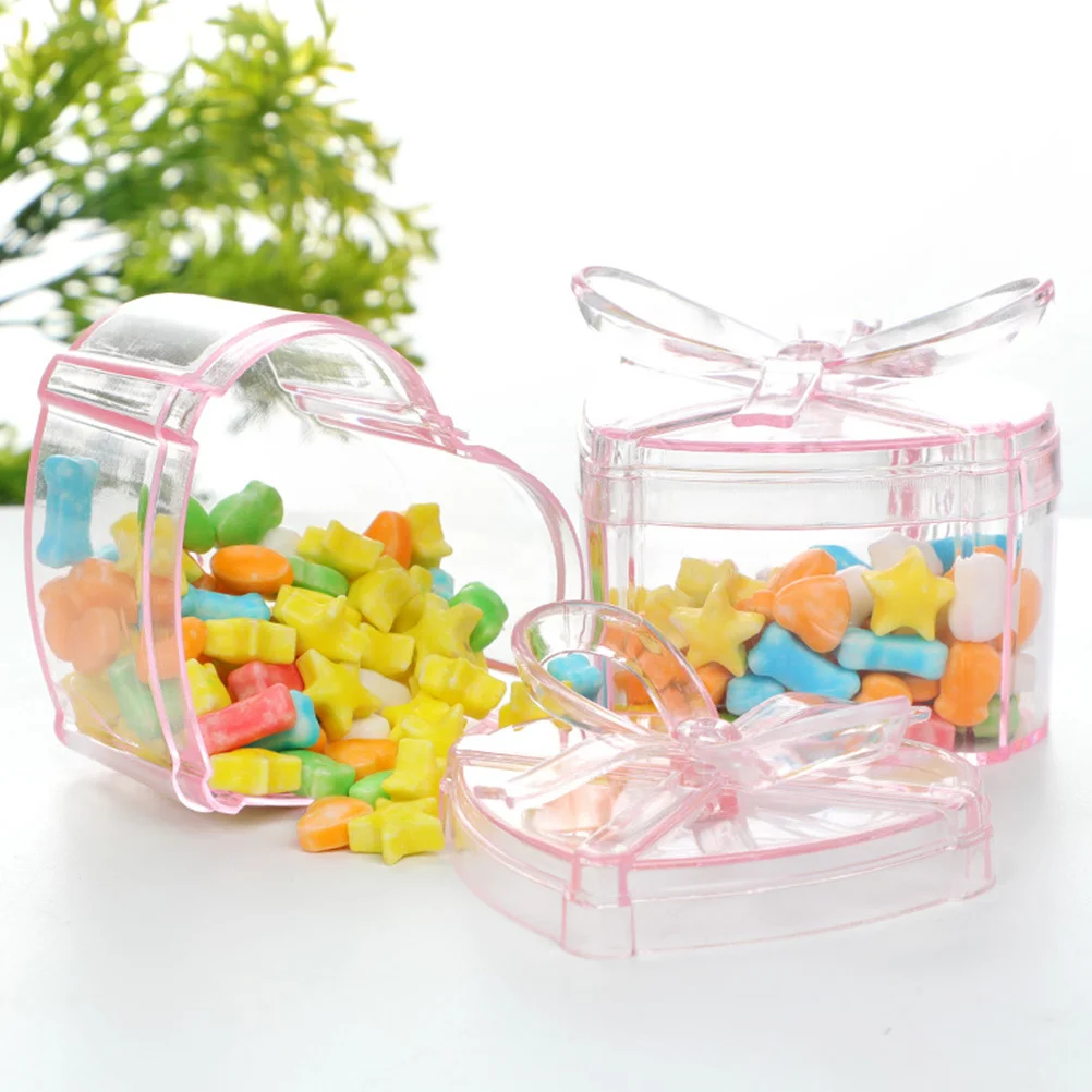 

6Pcs Heart Shaped Candy Boxes Elegant Storage Cases for Treats and Party Surprises Heart Shaped Candy Boxes Cookie Storage Cases