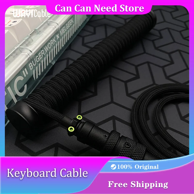 

WAYi Extreme Night Theme, кабель для механической клавиатуры на заказ, двухсекционный вертикальный 1,2 м, аксессуары для настольной клавиатуры ручной работы