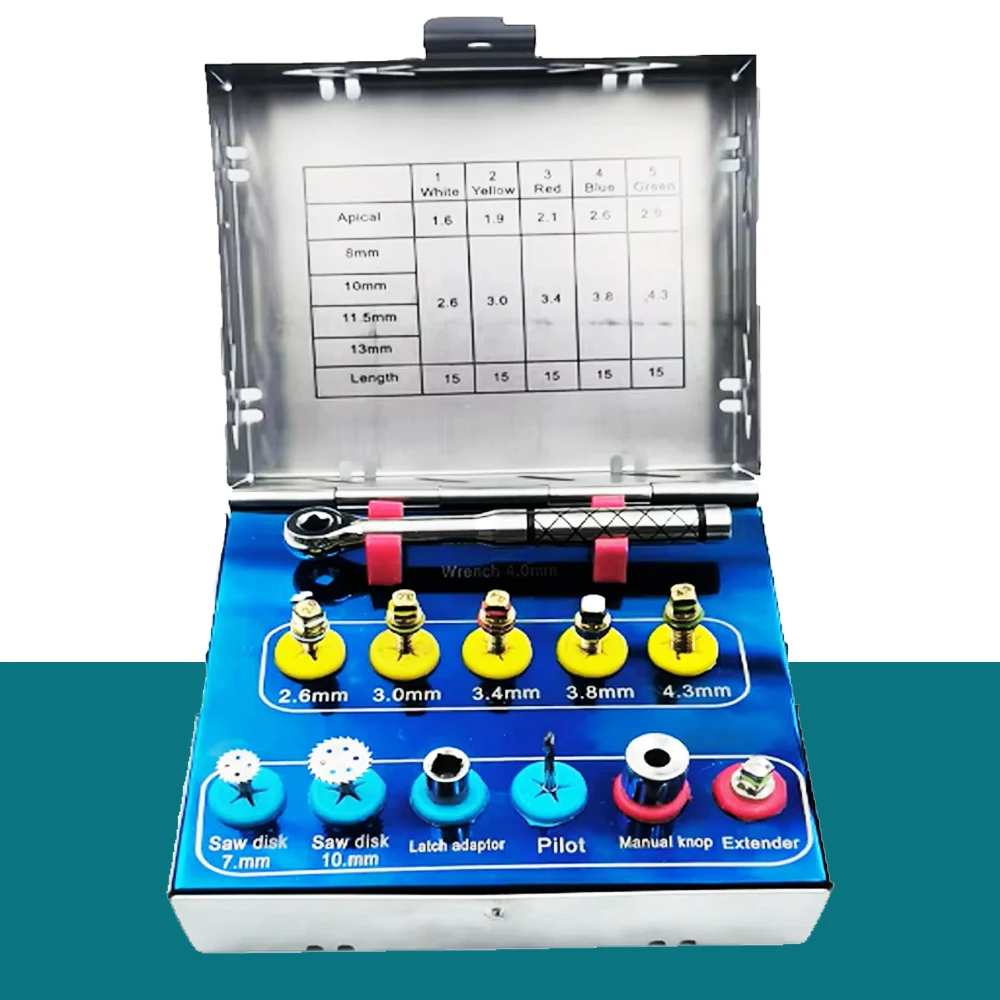 

Dental Implant Bone Compression Kit for Sinus Lift Expansion Surgical Instruments Trimmer Steel Universal Tool Set