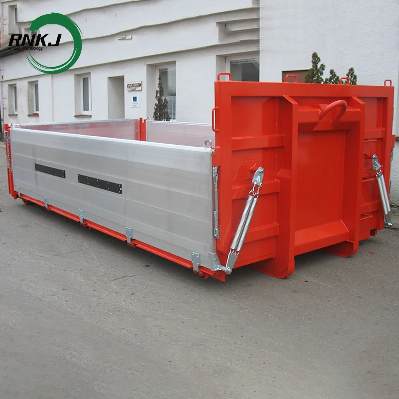 RNKJ Custom Leak Proof Hook Lift Type Trash Container Roll off Dumpster Stackable Hook Lift Bin