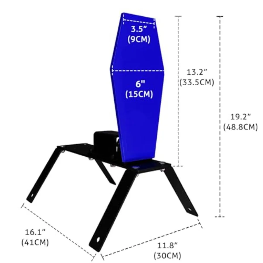 هدف إعادة الضبط التلقائي AR500 مقاس 3/8 بوصة مقاس 13 × 6 بوصة هدف إطلاق النار الكلاسيكي من الفولاذ لنطاق الرماية مثالي لبندقية المسدس
