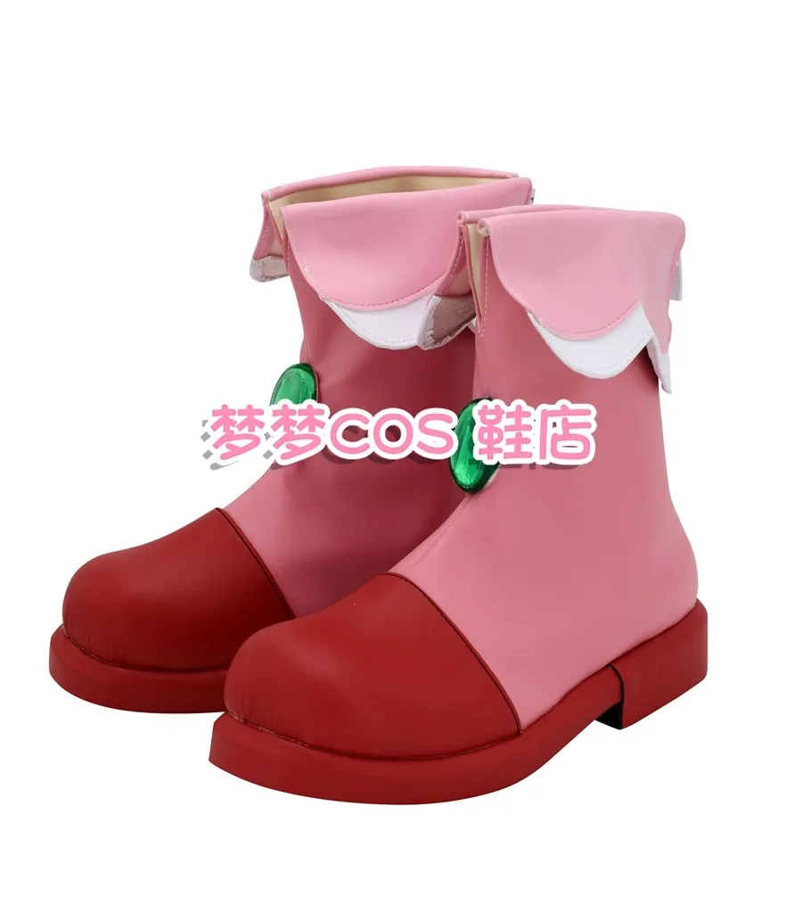 ふしぎ星の双子姫 ギュ コスプレ靴 コスチュームシューズ 手作りフェイクレザーシューズ