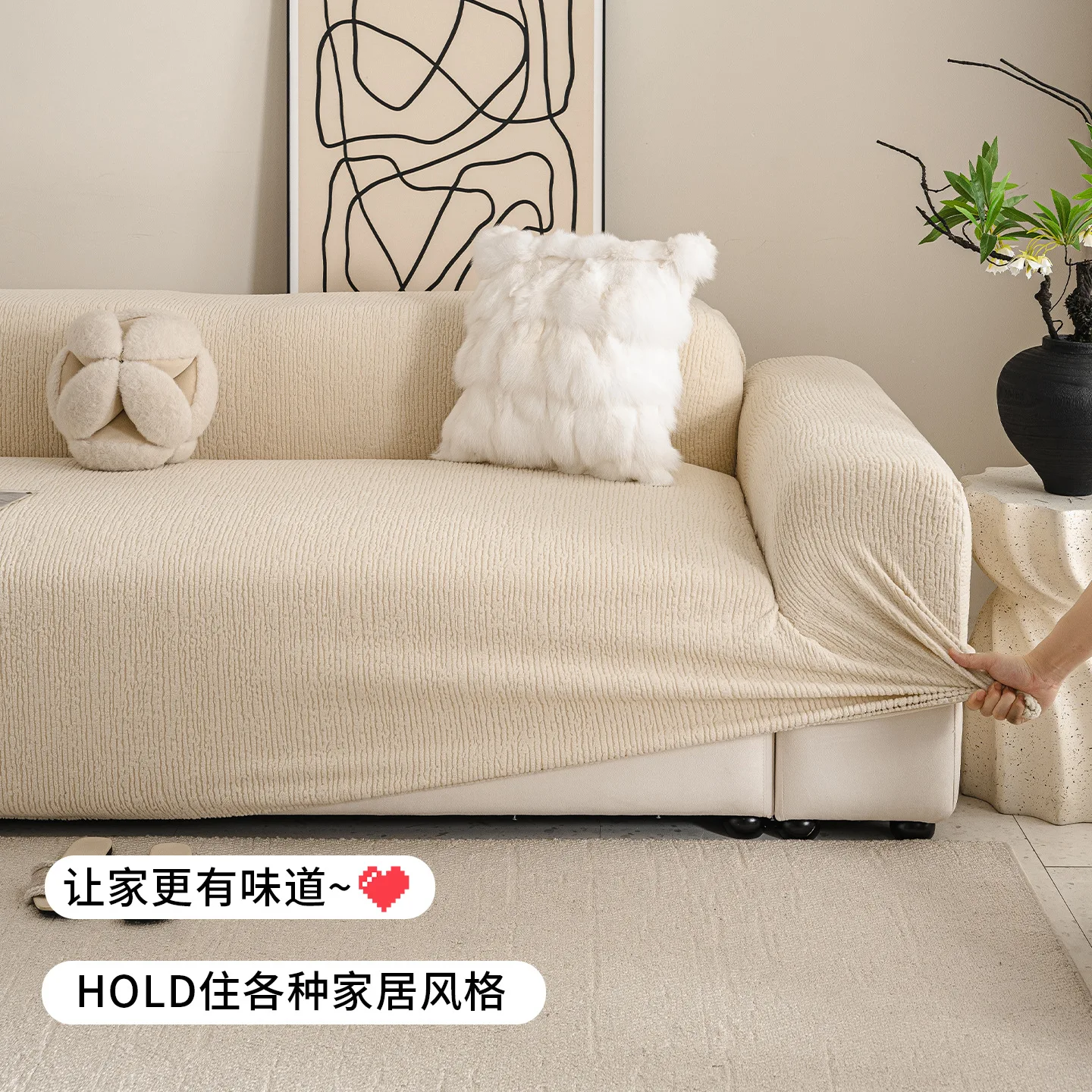 غطاء أريكة جاكار لغرفة المعيشة غطاء أريكة مرن سميك 1/2/3/4 مقاعد على شكل حرف L غطاء أريكة الزاوية #4