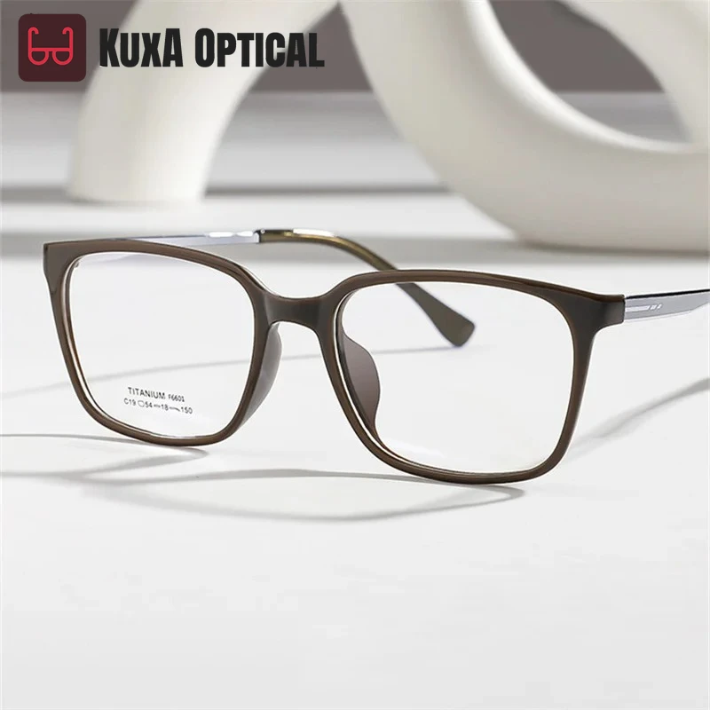 

KUXA модные очки TR90, мужские модные ультралегкие очки по рецепту, оправа для очков с защитой от синих лучей, прозрачные линзы для женщин