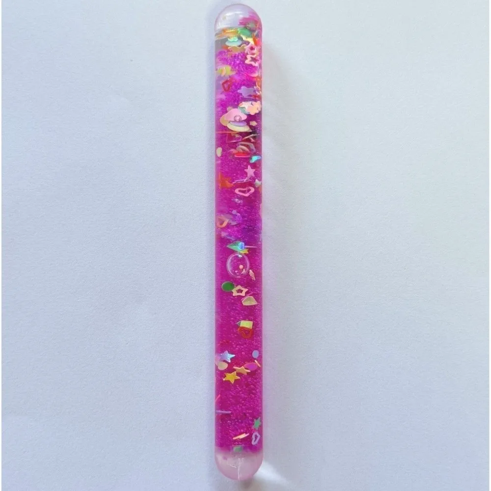Stress Relief Liquid Glitter Flashing Stick Rotating Decompression 15cm Quicksand Timer Toy in-Oil Rotating Stick Toy Adult
