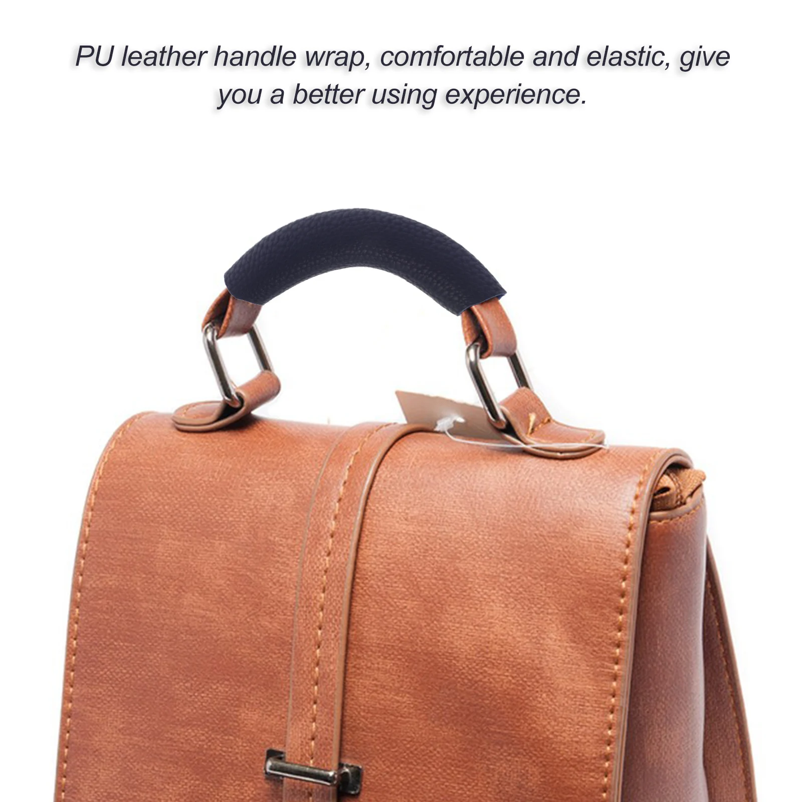 

2pcs Pu Wrap Wallet Hand Protector Luggage Belt Tote Handle Cover Duffel Hand Protector Shopping Bag Accessories Canvas