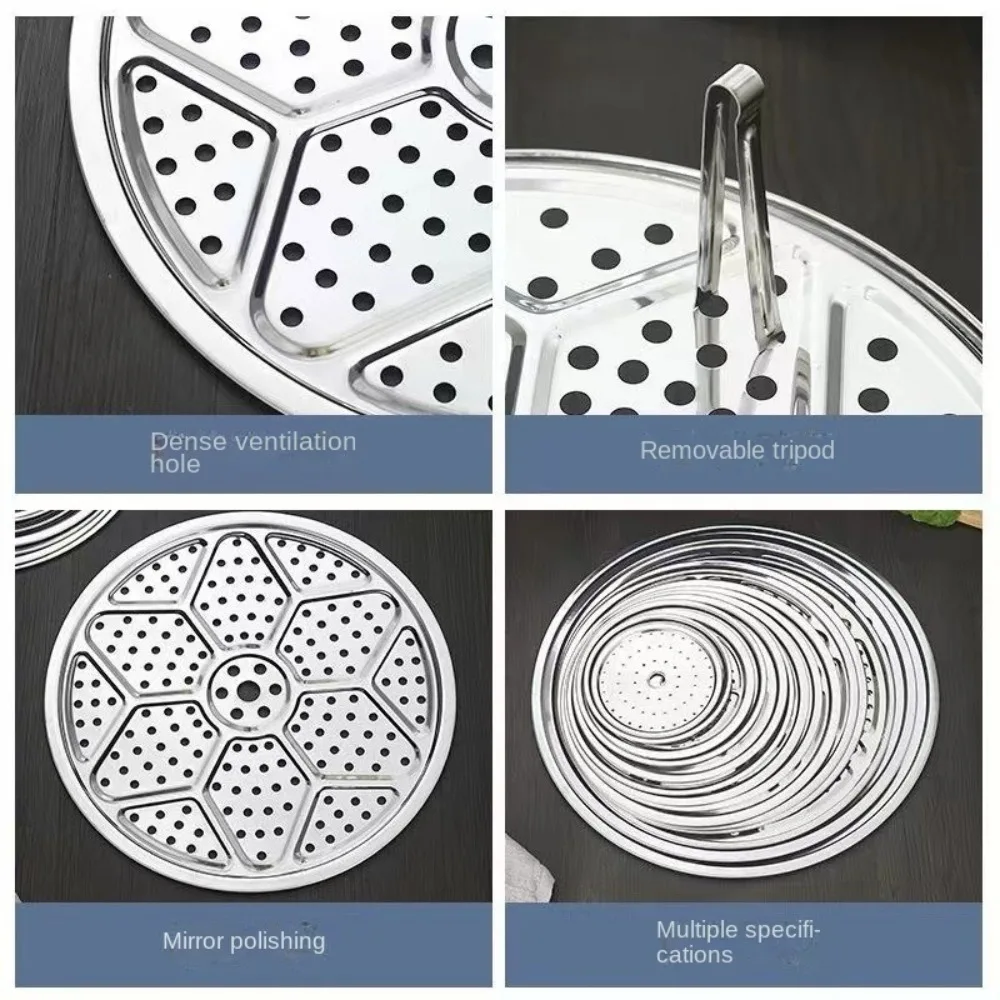 أدوات المطبخ المتينة المصنوعة من الفولاذ المقاوم للصدأ باخرة 16-34 سنتيمتر غلاية مستديرة تبخير لوحة مقصورة طباخ تعليب الرف #5