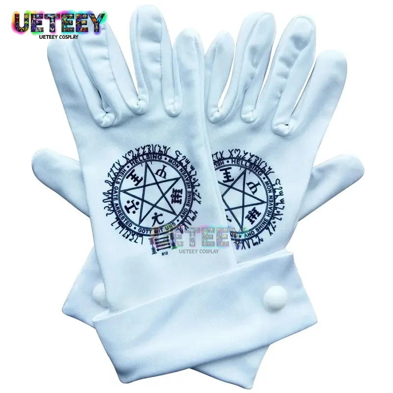 

UETEEY Anime Alucard Cosplay Gloves Pentagram Costume Halloween Outfit Cosplay Accessories