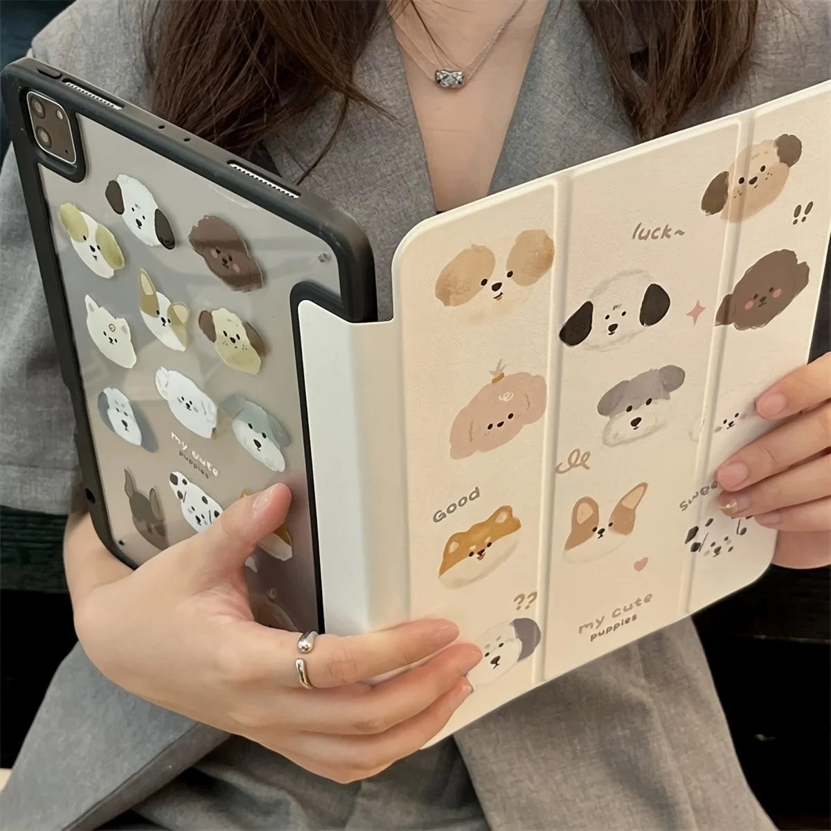 

Cartoon animal-shaped iPad protective case suitable for the 9th, 10th, 11th, and 10th-generation Air 5 models (models with screen sizes of 9.7-inch, 10.2-inch, 10.5-inch, 10.9-inch, and Pro 11).