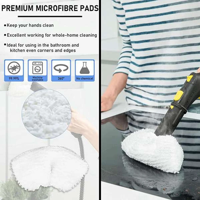 Cuscinetti per scopa a vapore di ricambio per Karcher SC1 SC2 SC3 SC4 SC5 Parti per aspirapolvere portatili Panno in microfibra lavabile