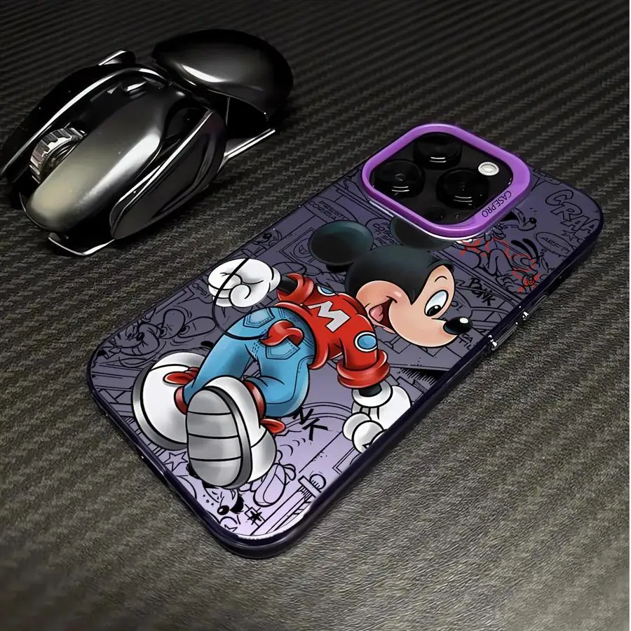 Mickey Mouse Love Minnie Phone Case for iPhone 16 Pro 15 Pro Max 12 11 14 13 XS 14 Pro Max 16 Plus 14Pro 12Pro Soft funda case